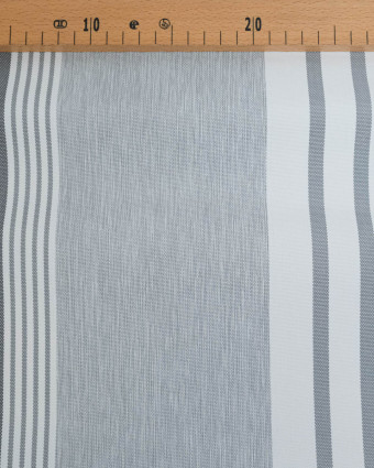Toile transat anti UV Rayé Gris - Chilienne - Mercerine