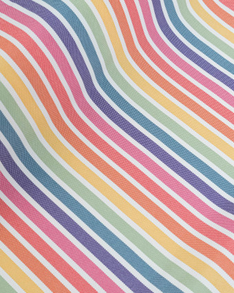 Toile transat anti UV Rayée Multicolore - Chilienne - Mercerine