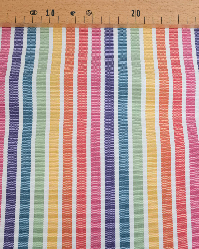 Toile transat anti UV Rayée Multicolore - Chilienne - Mercerine