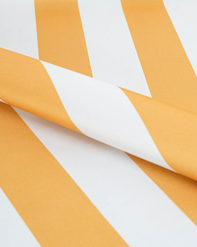 Tissu Extérieur Rayures Anti UV Jaune - Mercerine