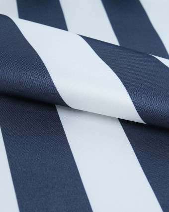 Tissu Extérieur Rayures Anti UV Navy - Mercerine