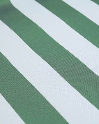 Tissu Extérieur Rayures Anti UV Olive - Mercerine