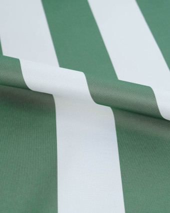 Tissu Extérieur Rayures Anti UV Olive - Mercerine