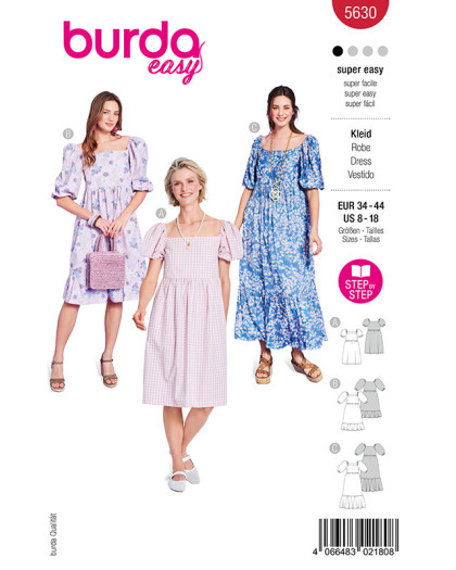 Patron Robe Burda 5630 - Mercerine