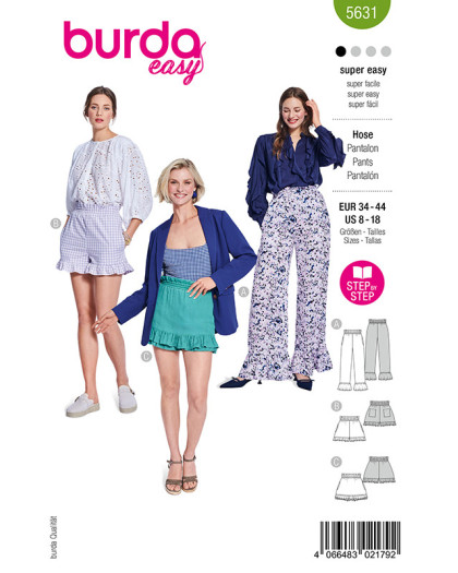 Patron Pantalon Burda 5631 - Mercerine