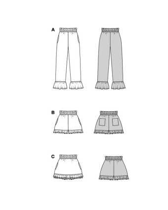 Patron Pantalon Burda 5631 - Mercerine
