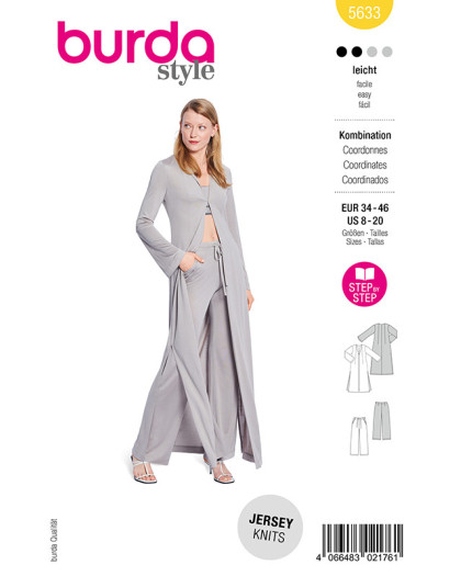 Patron Veste et pantalon Burda 5633 - Mercerine