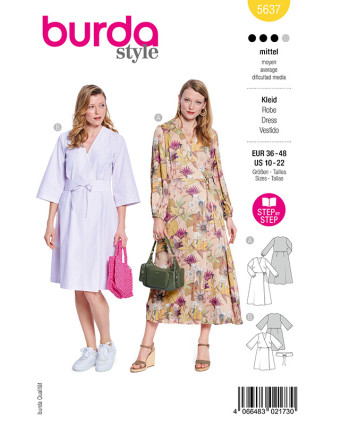Patron Robe Burda 5637 - Mercerine