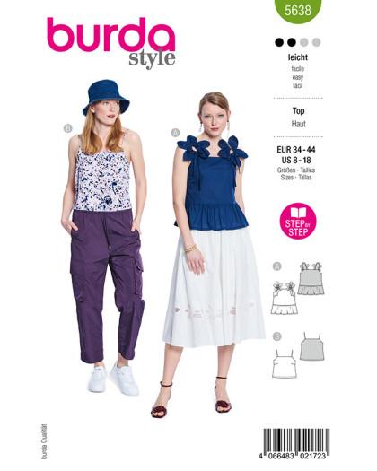 Patron Top Burda 5638 - Mercerine