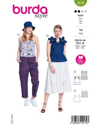 Patron Top Burda 5638 - Mercerine