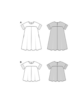 Patron Robe et chemisier Burda 5639 - Mercerine