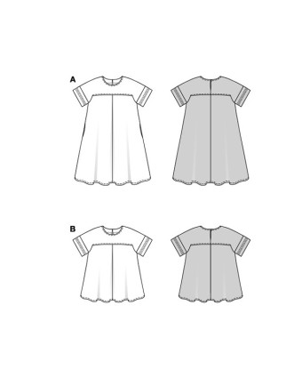 Patron Robe et chemisier Burda 5639 - Mercerine