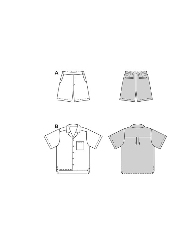 Patron Chemise et short Burda 5640 - Mercerine