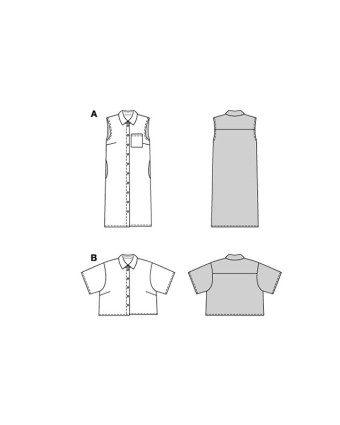 Patron Robe et chemisier Burda 5644 - Mercerine