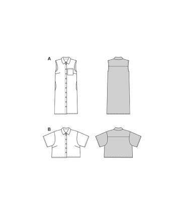 Patron Robe et chemisier Burda 5644 - Mercerine