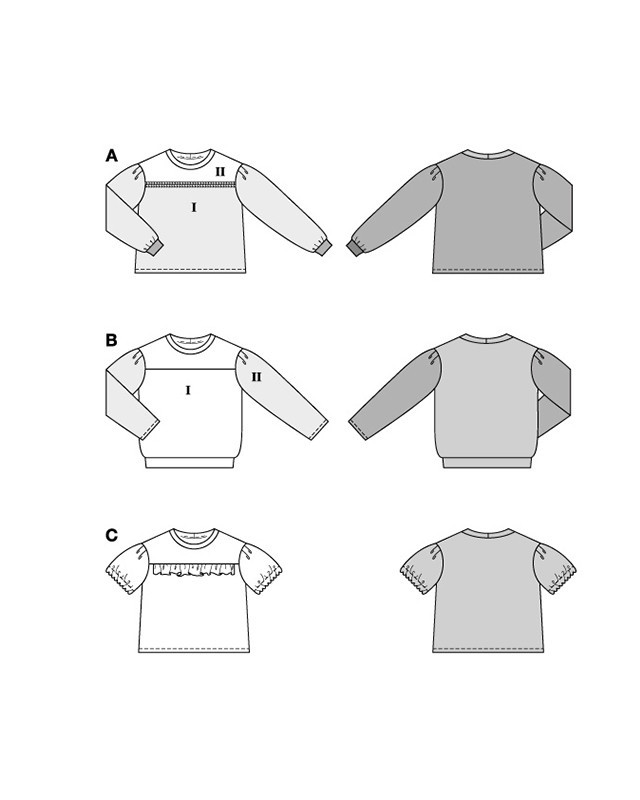 Patron Sweat-shirt Burda 5650 - Mercerine