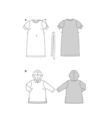 Patron Robe et t-shirt Burda 5651 - Mercerine