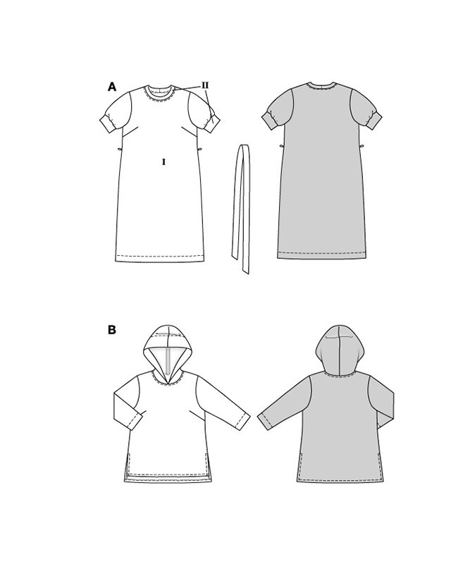 Patron Robe et t-shirt Burda 5651 - Mercerine