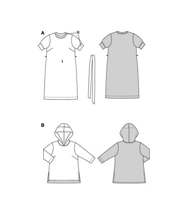 Patron Robe et t-shirt Burda 5651 - Mercerine