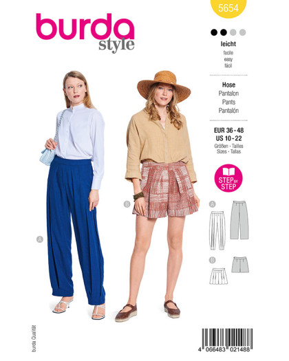Patron Pantalon Burda 5654 - Mercerine