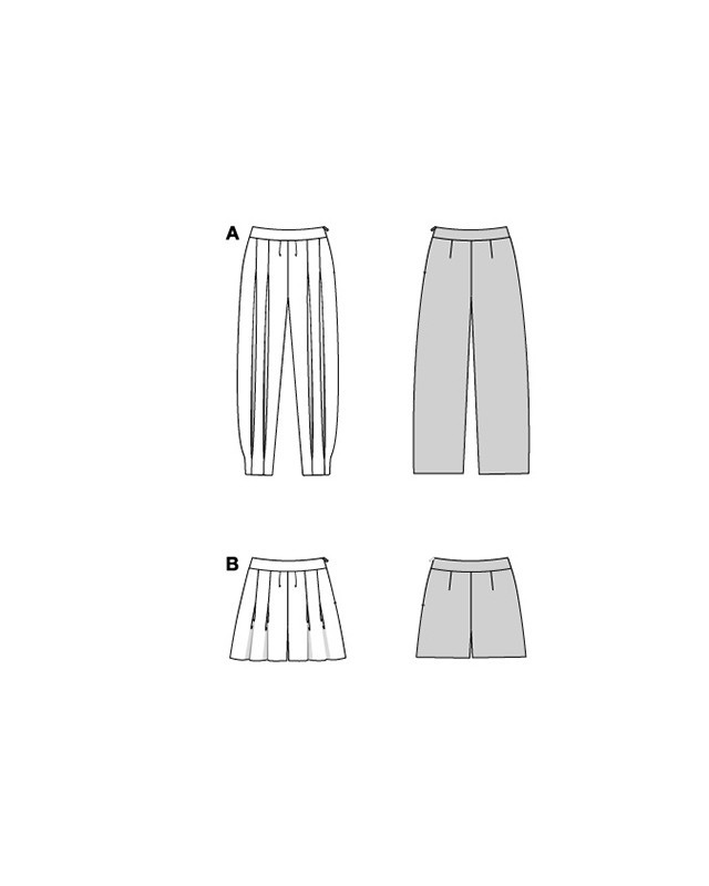 Patron Pantalon Short Burda 5654 - Mercerine