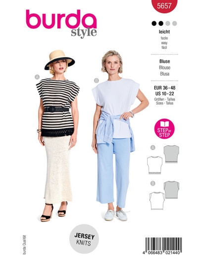 Patron T-shirt Burda 5657 - Mercerine