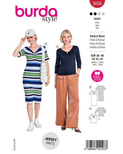 Patron Robe & T-shirt Burda 5658 - Mercerine