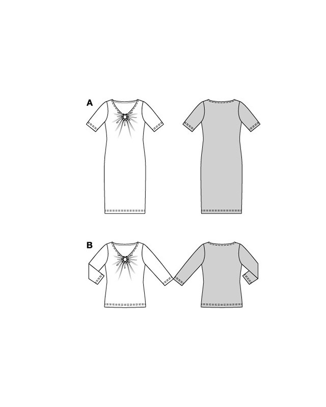Patron Robe & T-shirt Burda 5658 - Mercerine