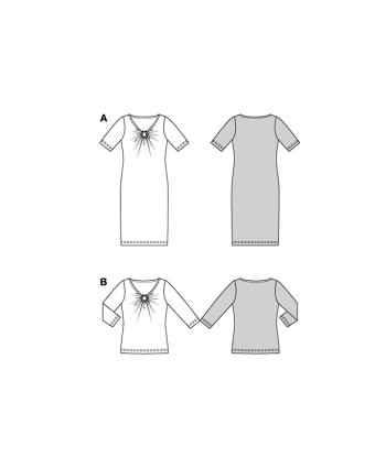 Patron Robe & T-shirt Burda 5658 - Mercerine