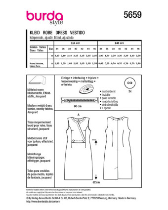Patron Robe Burda 5659 - Mercerine