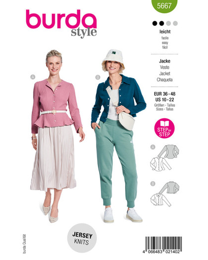 Patron Cardigan Burda 5667 - Mercerine