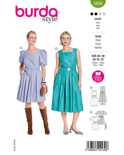 Patron Robe Burda 5668 - Mercerine