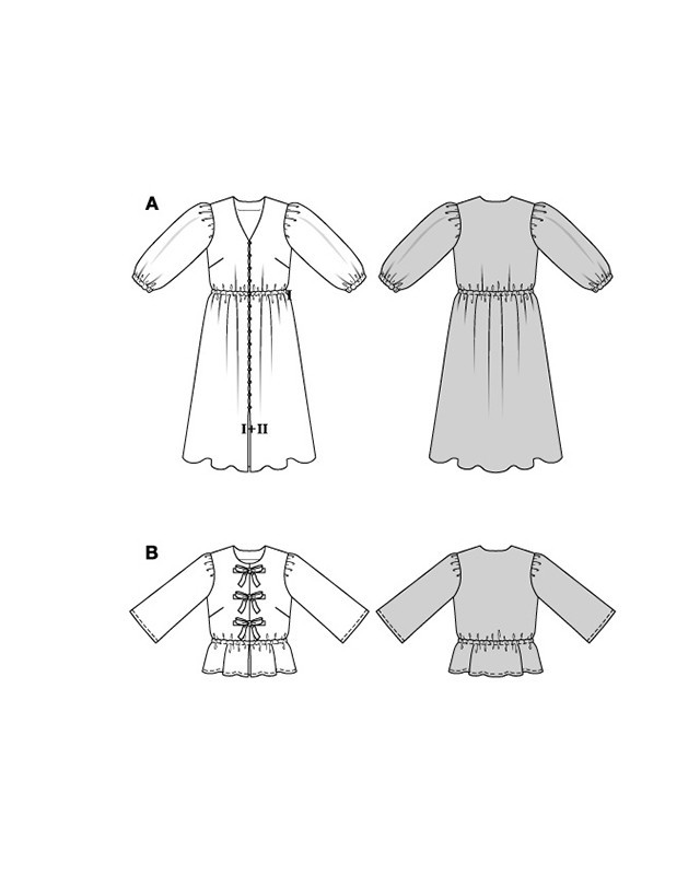 Patron Robe & Chemisier Burda 5669 - Mercerine