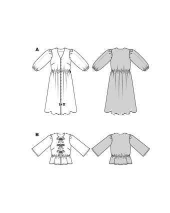 Patron Robe & Chemisier Burda 5669 - Mercerine