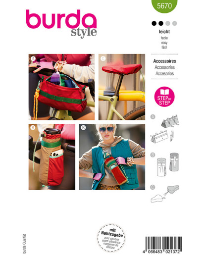 Patron Ensemble cycliste Burda 5670 - Mercerine