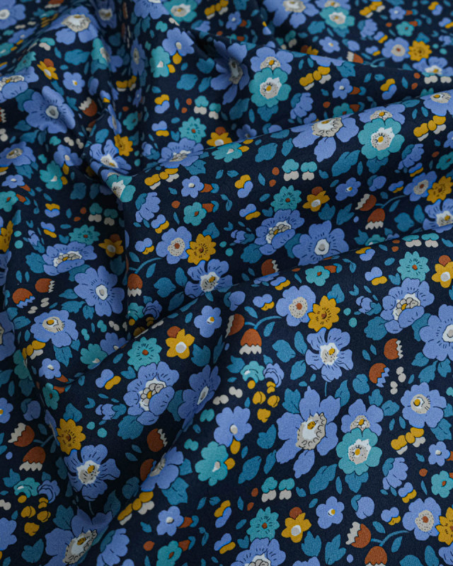 Tissu Liberty Fabrics@ Gabardine Betsy Meadow - Mercerine