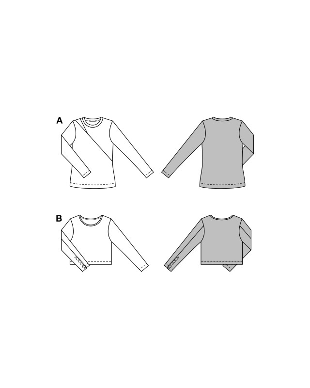 Patron T-shirt Burda 5674 - Mercerine