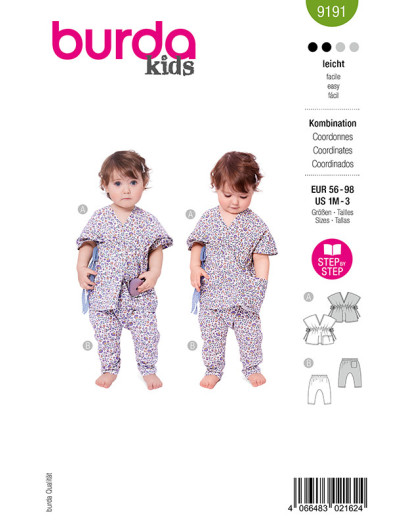 Patron Chemisier & Pantalon Burda 9191 - Mercerine