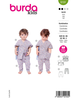 Patron Chemisier & Pantalon Burda 9191 - Mercerine