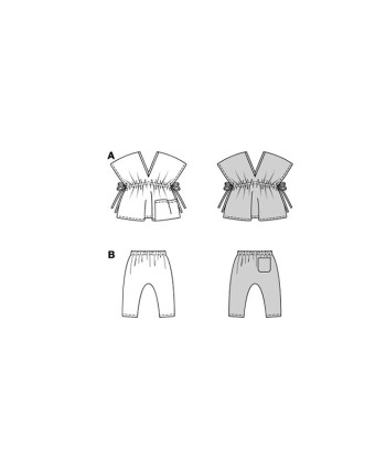 Patron Chemisier & Pantalon Burda 9191 - Mercerine