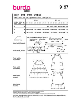 Patron Robes Burda 9197 - Mercerine