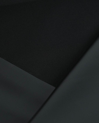 Toile Etanche Oxford Uni Noir - Mercerine