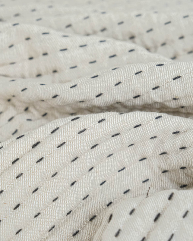 Tissu Jacquard Tissé Matelassé Lin - Mercerine
