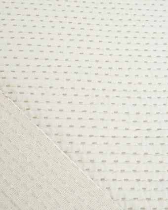 Tissu Jacquard Tissé Matelassé Ecru - Mercerine
