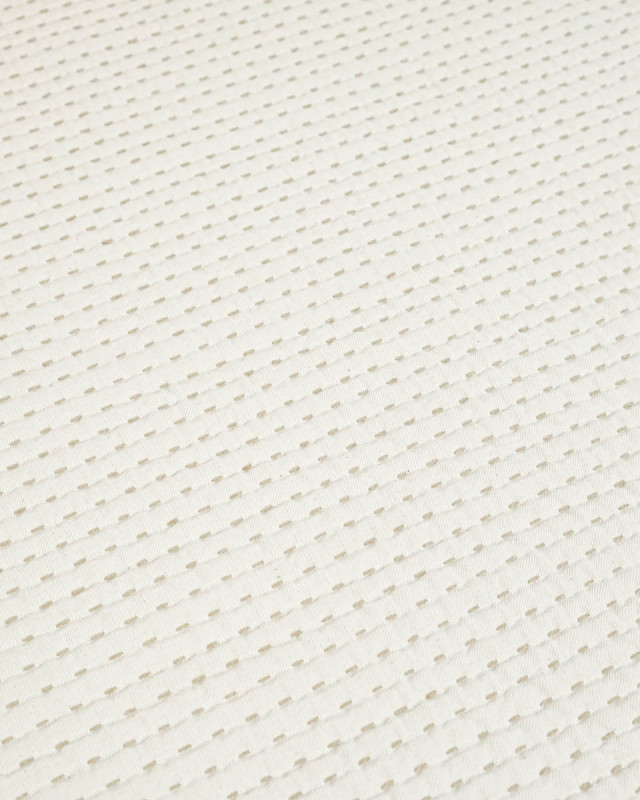Tissu Jacquard Tissé Matelassé Ecru - Mercerine