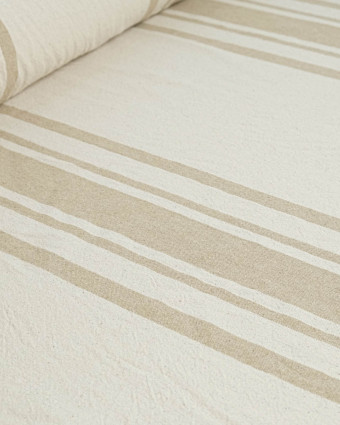 Toile de Coton Tissée à Rayures Ficelle - Mercerine