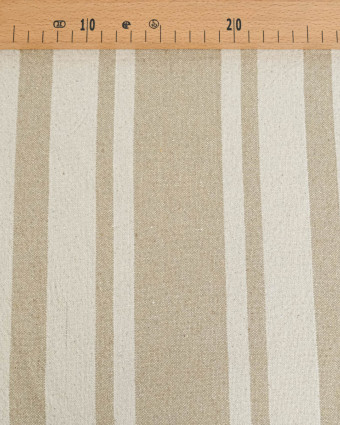 Toile de Coton Tissée à Rayures Ficelle - Mercerine