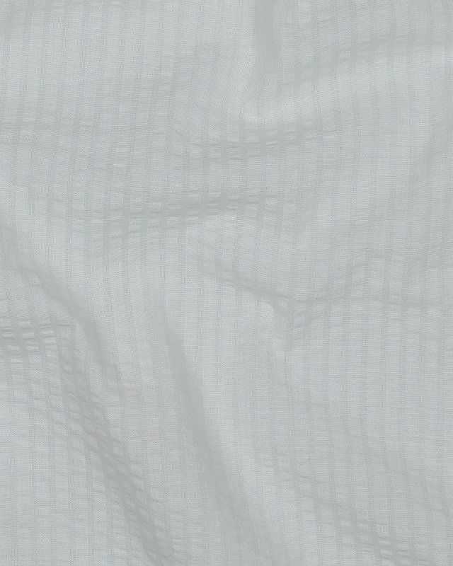 Tissu Seersucker Uni Rayures Ecru - Mercerine