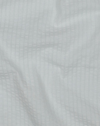 Tissu Seersucker Uni Rayures Ecru - Mercerine
