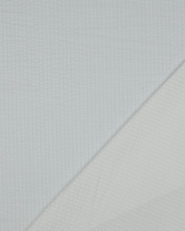 Tissu Seersucker Uni Rayures Ecru - Mercerine